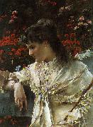 Alfred Stevens Reverie oil painting